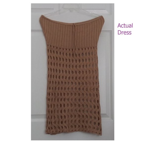 Strapless Swim Dress Bikini Cover-Up - Stunning Mesh Swimsuit Coverup - Picture 4 of 4